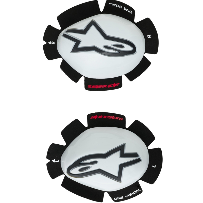 Slideri pentru genunchi Alpinestars GP Tech alb-negru