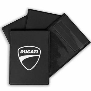 Husă pentru plăcuța de înmatriculare Ducati cu logo alb-negru