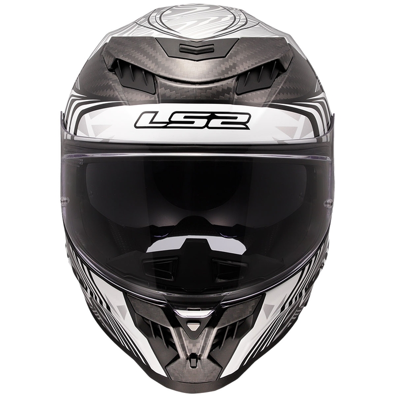 Cască integrală pentru motocicletă LS2 FF807 Dragon Carbon Enthum, argintiu lucios