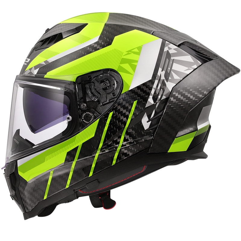 Casca moto integrala LS2 FF807 Dragon Trax galben fluo