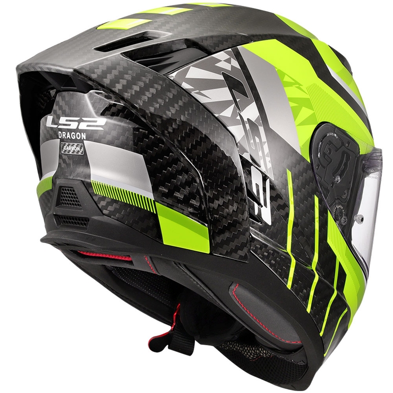 Casca moto integrala LS2 FF807 Dragon Trax galben fluo