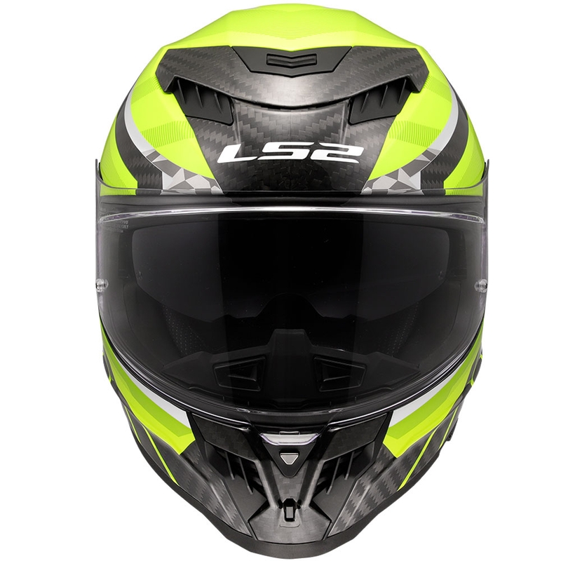 Casca moto integrala LS2 FF807 Dragon Trax galben fluo
