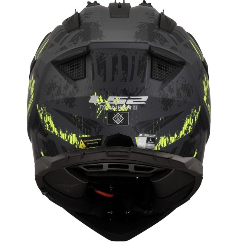 Cască de motocicletă enduro LS2 MX702 PIONEER II CRAZY negru-galben fluo