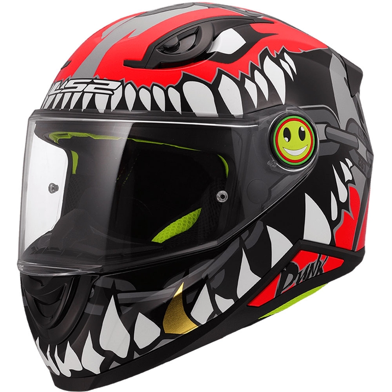 Cască integrală pentru motocicletă LS2 FF812 Punk gri-roșu lucios pentru copii