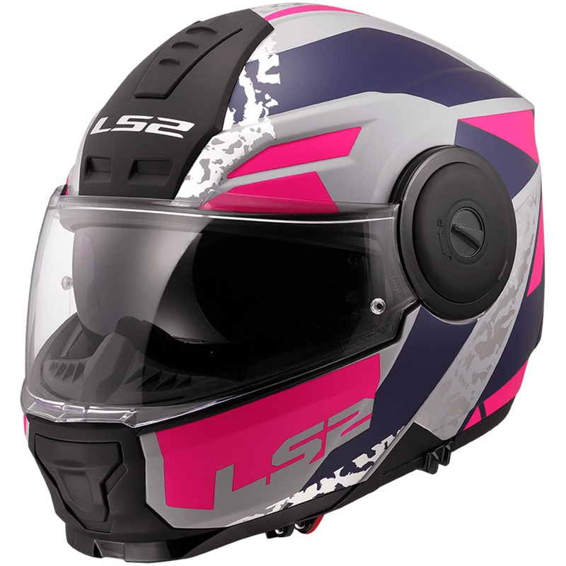 Cască de motocicletă pliabilă LS2 FF902 Scope II Oxyd gri-albastru-violet