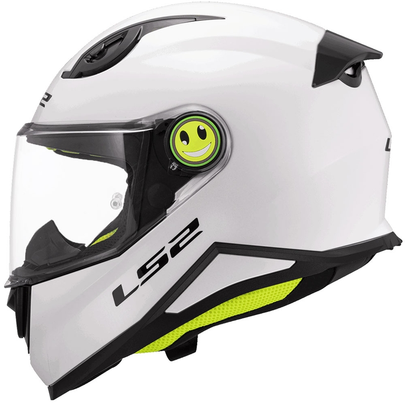 Cască integrală pentru motocicletă LS2 FF812 Solid, alb lucios, pentru copii