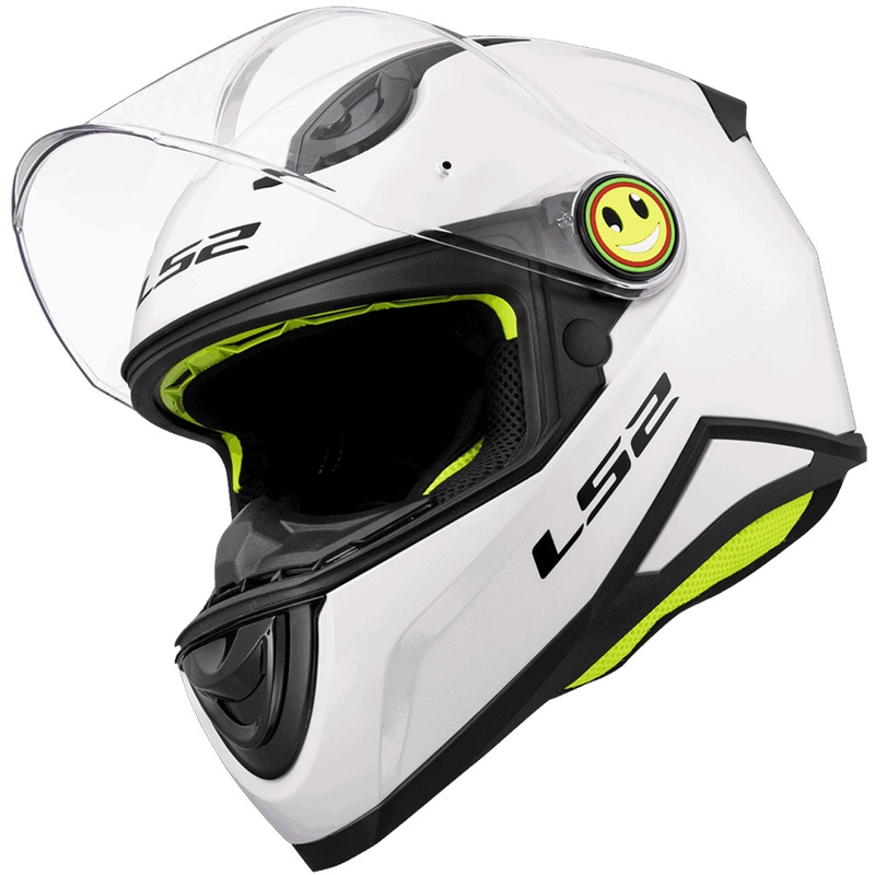 Cască integrală pentru motocicletă LS2 FF812 Solid, alb lucios, pentru copii