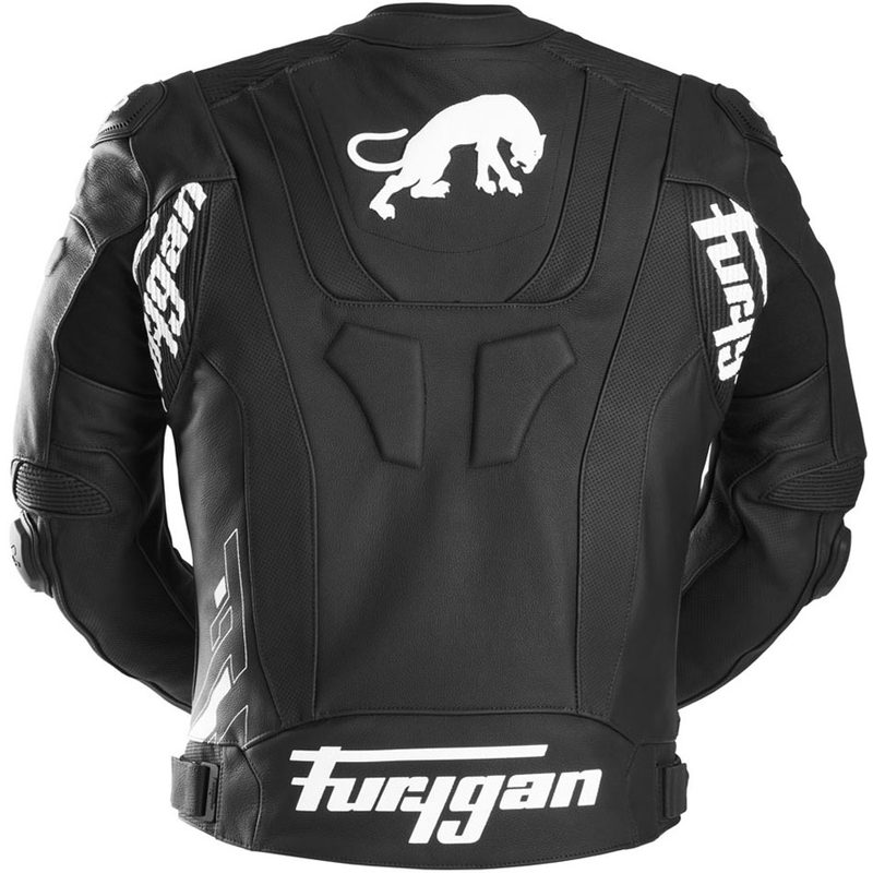 Geacă de piele pentru motocicletă Furygan Raptor Evo 3 negru-alb