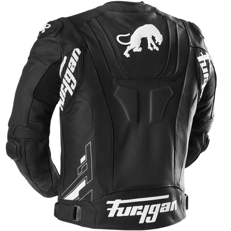 Geacă de piele pentru motocicletă Furygan Raptor Evo 3 negru-alb