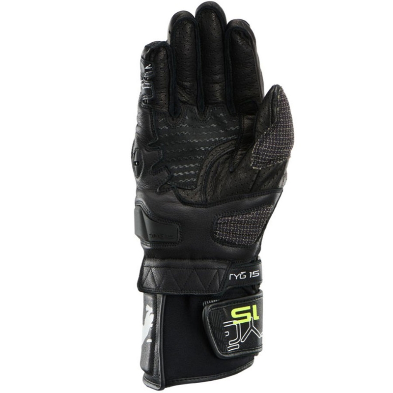 Mănuși Motocicletă Furygan STYG 15 Ventilate Negru-Alb-Galben Fluo