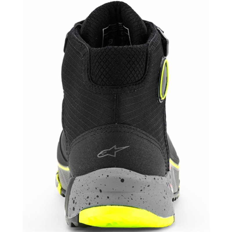 Ghete moto Alpinestars CR-X Drystar negru-gri închis-galben fluo