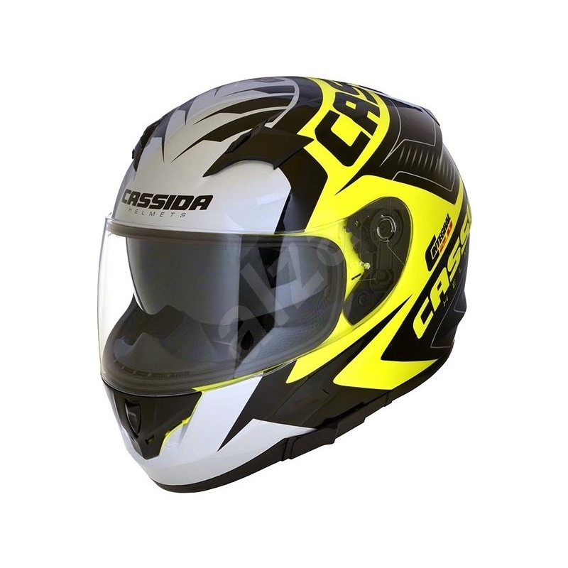 Cască integrală Cassida Integral Integral 2.0 Perimetric fluo galben-negru-gri