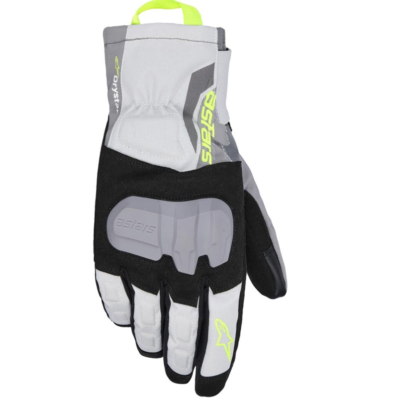 Mănuși moto Alpinestars XT-3 Drystar izolate, negre, gri închis, gri deschis și galbene