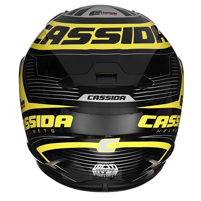 Cască integrală Cassida Integral Integral 2.0 Perimetric fluo galben-negru-gri