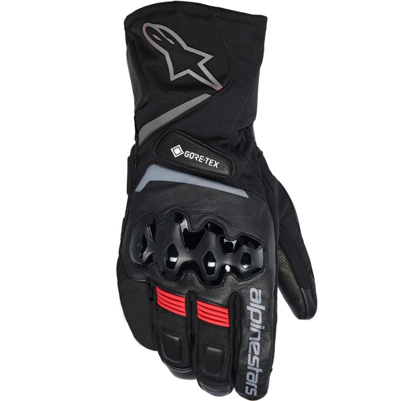 Mănuși de motocicletă Alpinestars WT-8 GORE-TEX® izolate negru-roșu