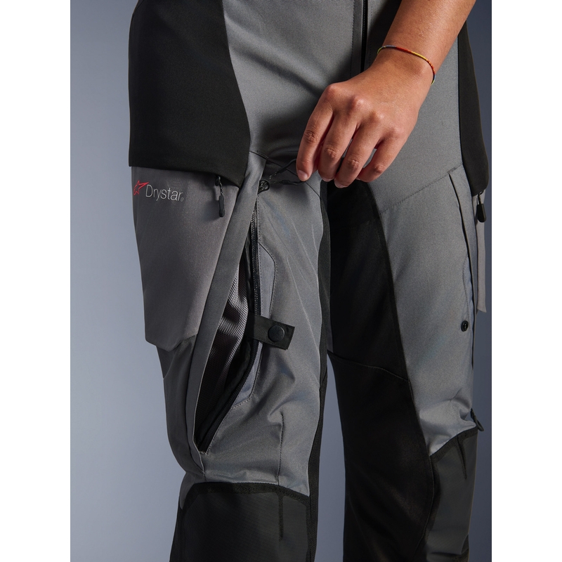 Pantaloni de motocicletă Alpinestars Stella Andes V4 Drystar pentru femei, negru-gri închis