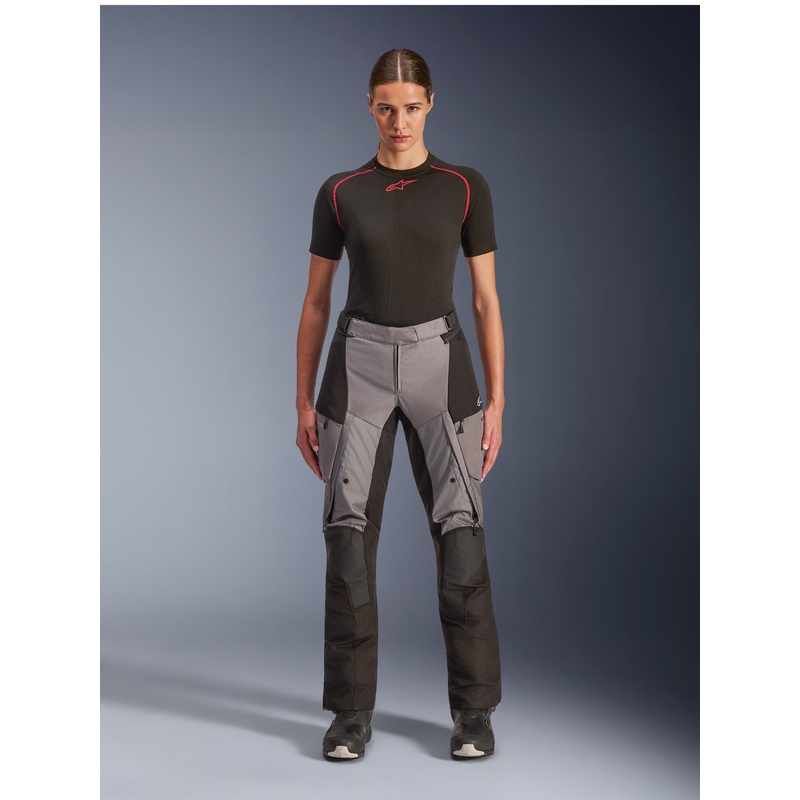 Pantaloni de motocicletă Alpinestars Stella Andes V4 Drystar pentru femei, negru-gri închis