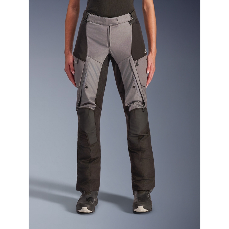Pantaloni de motocicletă Alpinestars Stella Andes V4 Drystar pentru femei, negru-gri închis