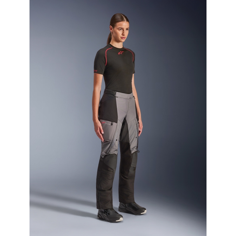 Pantaloni de motocicletă Alpinestars Stella Andes V4 Drystar pentru femei, negru-gri închis