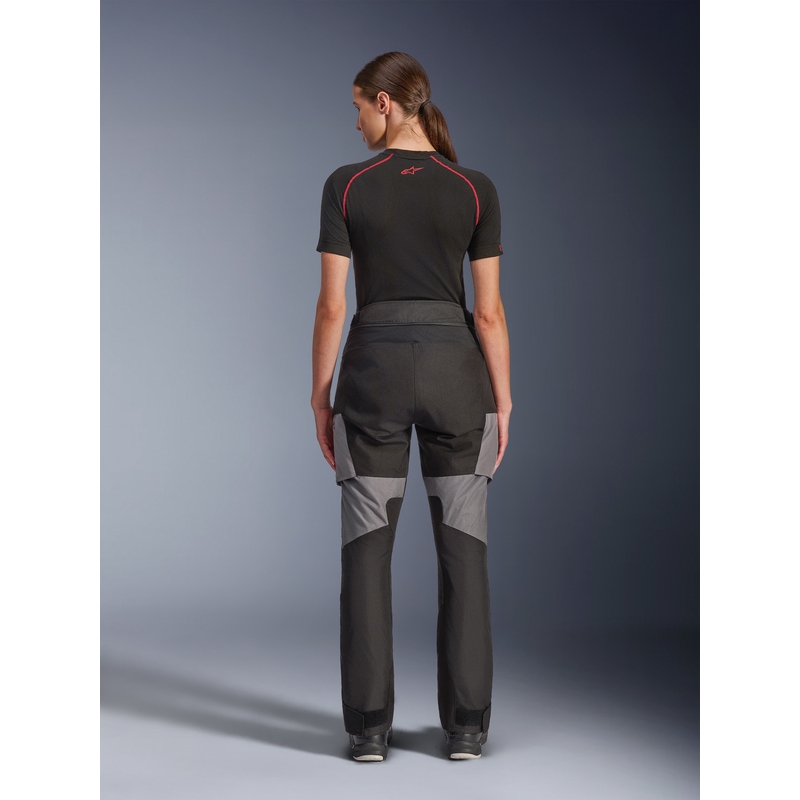 Pantaloni de motocicletă Alpinestars Stella Andes V4 Drystar pentru femei, negru-gri închis