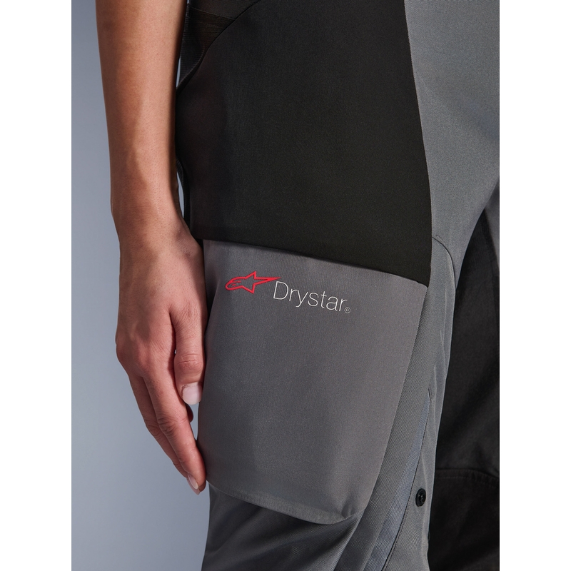 Pantaloni de motocicletă Alpinestars Stella Andes V4 Drystar pentru femei, negru-gri închis