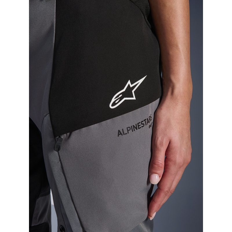 Pantaloni de motocicletă Alpinestars Stella Andes V4 Drystar pentru femei, negru-gri închis