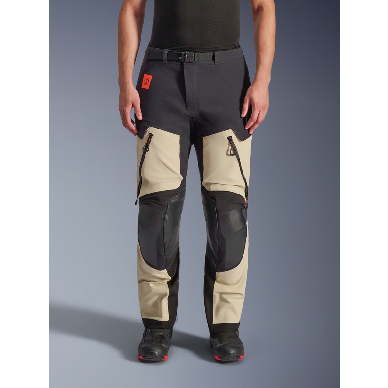 Pantaloni motocicletă Alpinestars Halo PRO Drystar XF crem-negru-roșu