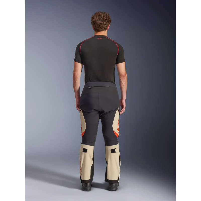 Pantaloni motocicletă Alpinestars Halo PRO Drystar XF crem-negru-roșu