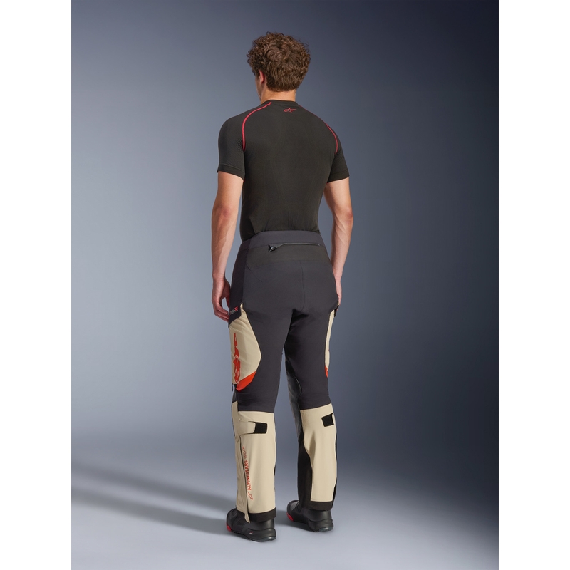 Pantaloni motocicletă Alpinestars Halo PRO Drystar XF crem-negru-roșu