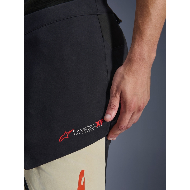 Pantaloni motocicletă Alpinestars Halo PRO Drystar XF crem-negru-roșu