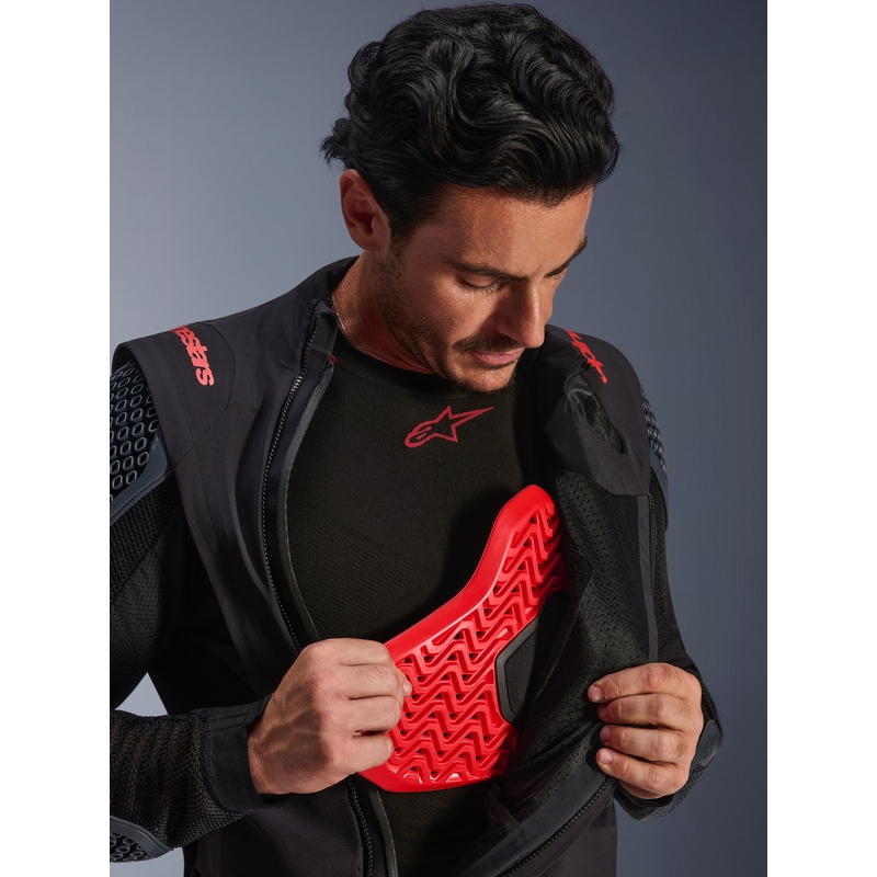 Geacă motocicletă Alpinestars Halo PRO Drystar XF negru-gri închis-roșu