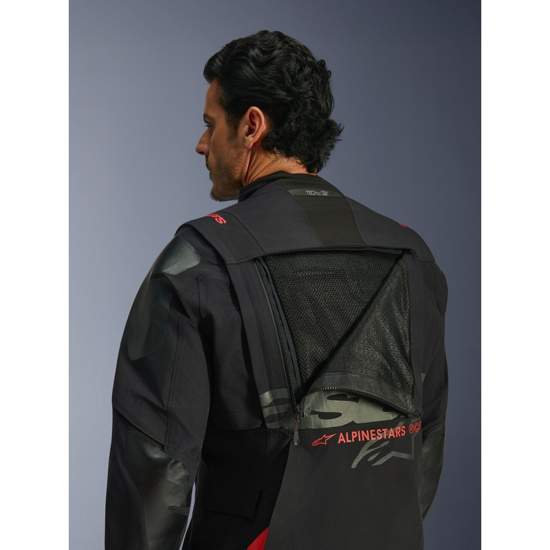 Geacă motocicletă Alpinestars Halo PRO Drystar XF negru-gri închis-roșu