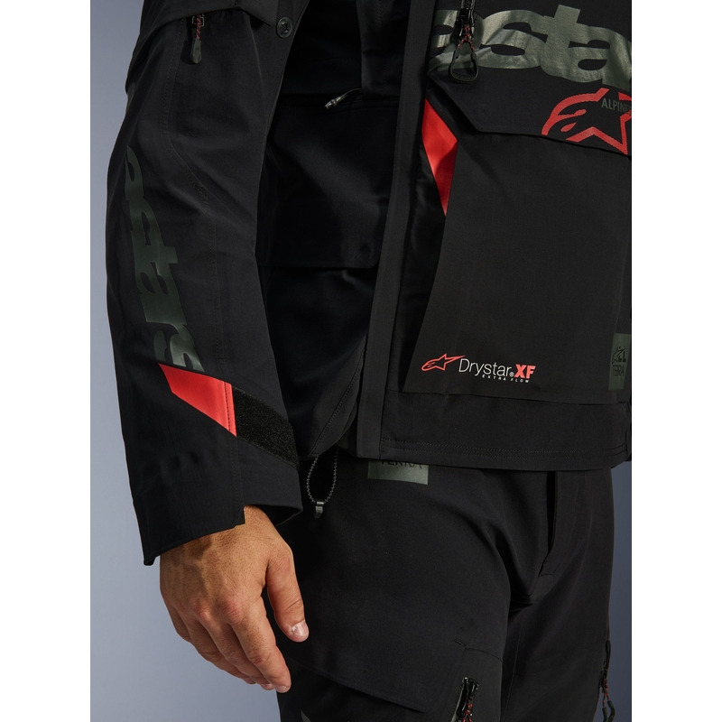 Geacă motocicletă Alpinestars Halo PRO Drystar XF negru-gri închis-roșu