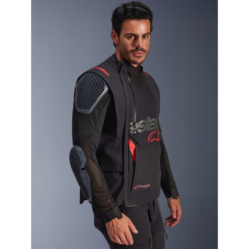 Geacă motocicletă Alpinestars Halo PRO Drystar XF negru-gri închis-roșu