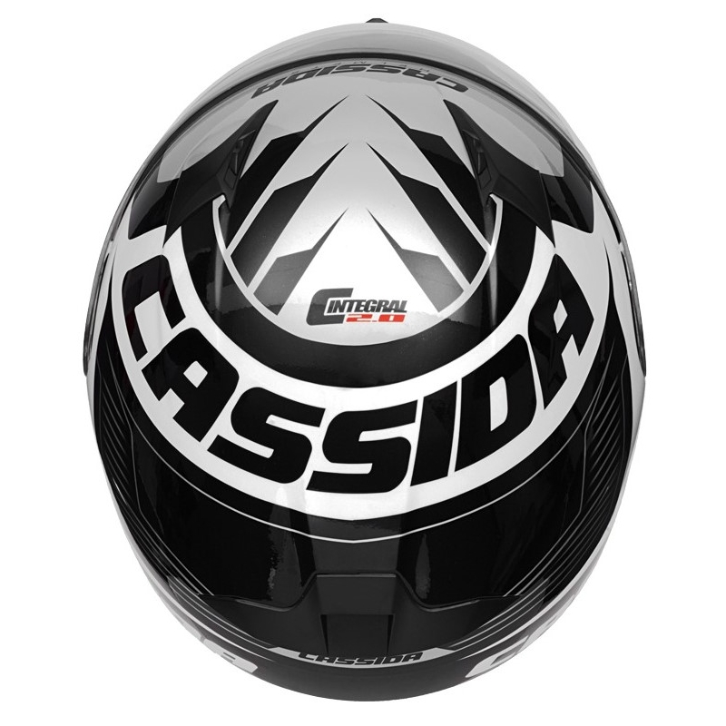 Cască integrală Cassida Integral 2.0 Perimetric negru-alb-gri