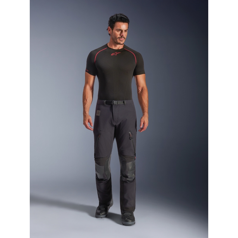Pantaloni motocicletă Alpinestars Halo PRO Drystar XF negru-gri închis-roșu