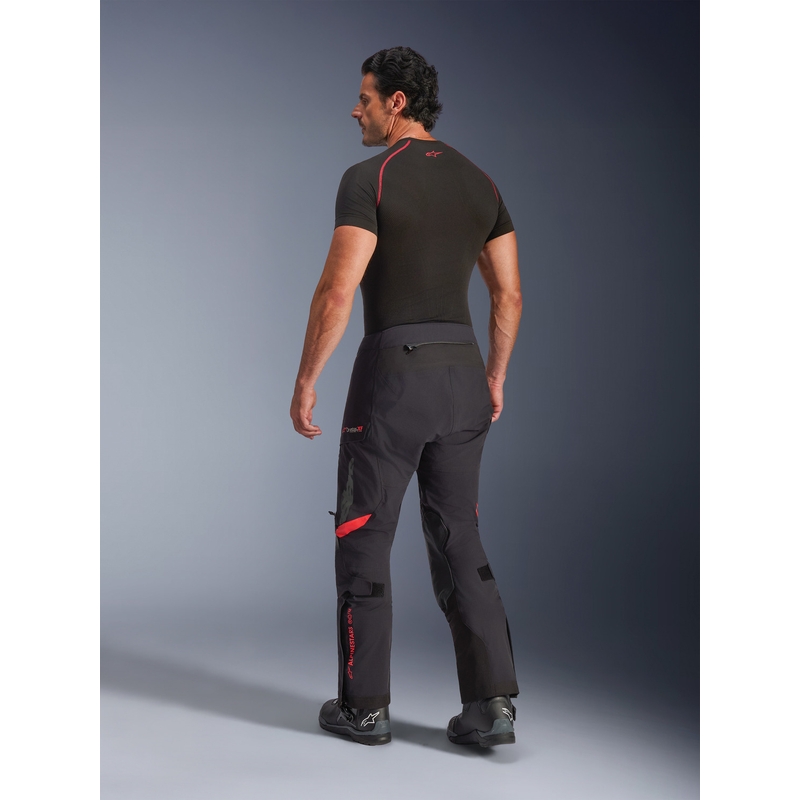 Pantaloni motocicletă Alpinestars Halo PRO Drystar XF negru-gri închis-roșu