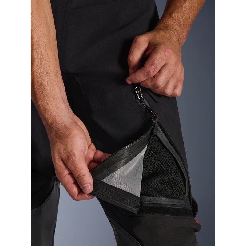 Pantaloni motocicletă Alpinestars Halo PRO Drystar XF negru-gri închis-roșu