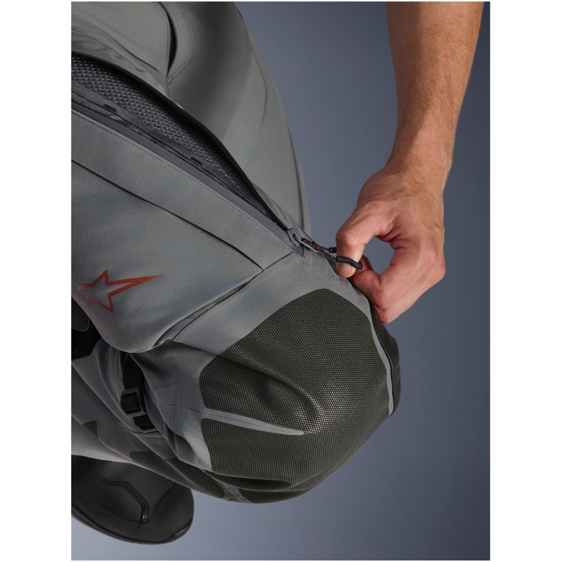 Pantaloni scurți motocicletă Alpinestars Nazca 3L Gore-Tex PRO gri închis-negru