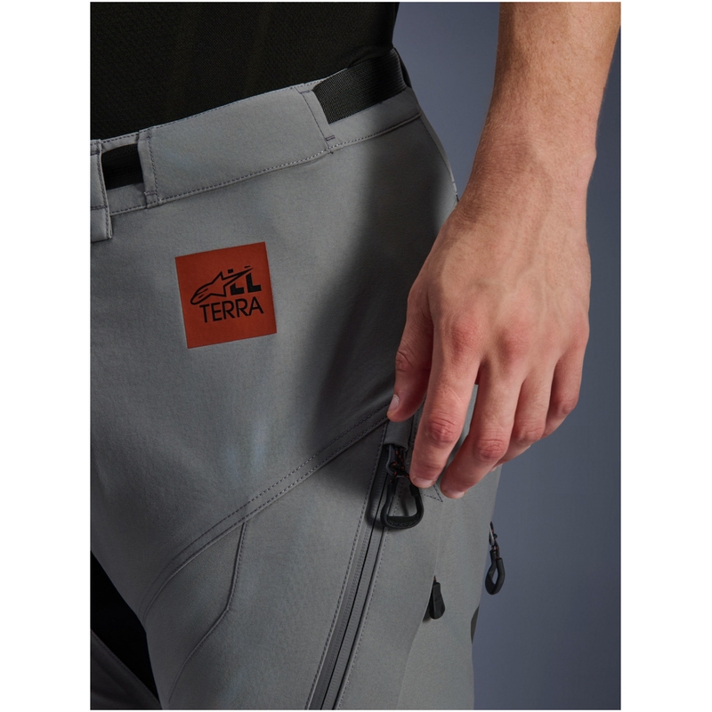 Pantaloni scurți motocicletă Alpinestars Nazca 3L Gore-Tex PRO gri închis-negru