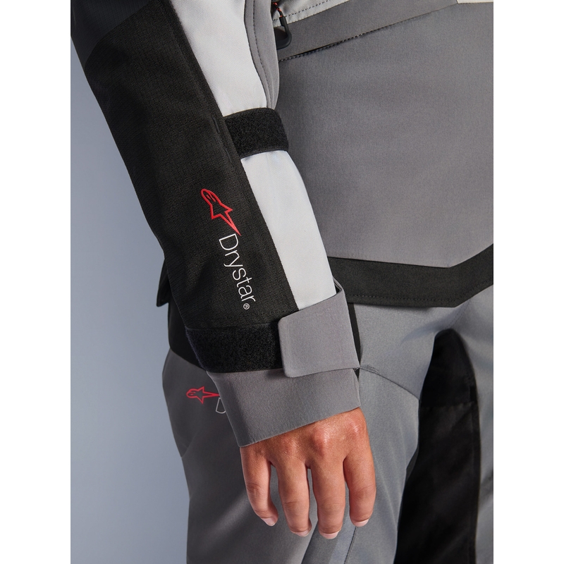 Geacă de motocicletă Alpinestars Stella Andes V4 Drystar pentru femei, gri închis-gri deschis-negru-roșu
