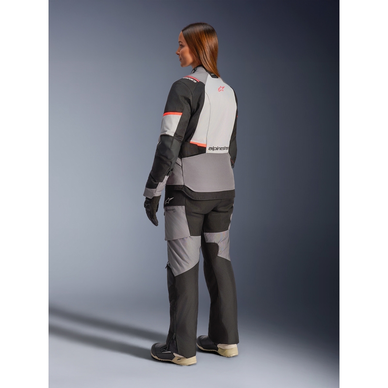 Geacă de motocicletă Alpinestars Stella Andes V4 Drystar pentru femei, gri închis-gri deschis-negru-roșu