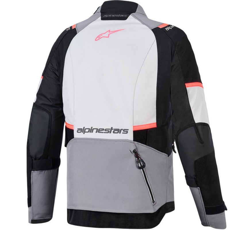 Geacă de motocicletă Alpinestars Stella Andes V4 Drystar pentru femei, gri închis-gri deschis-negru-roșu