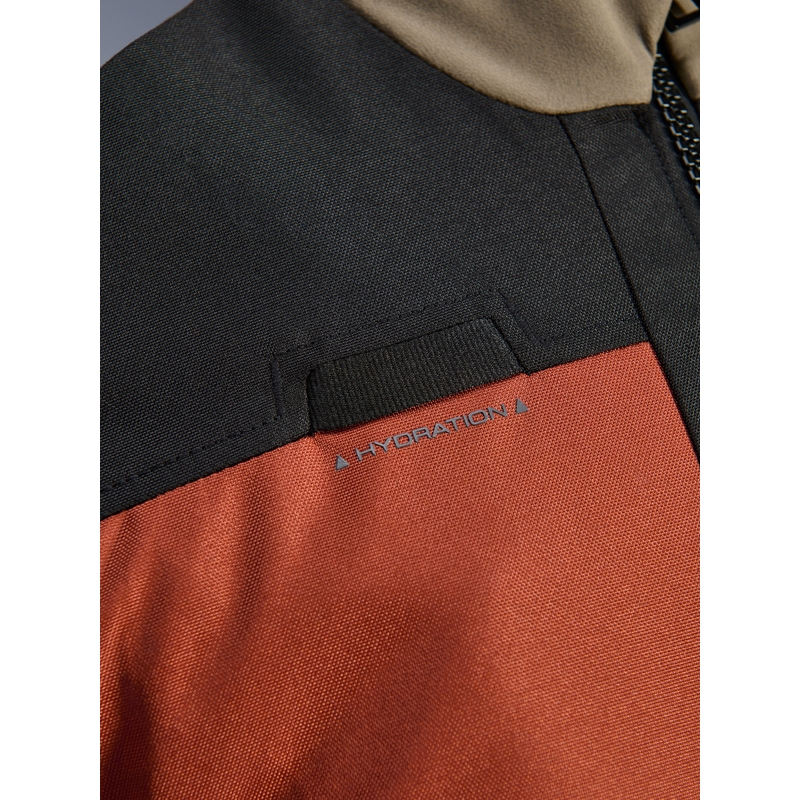 Geacă motocicletă Alpinestars Andes V4 Drystar maro deschis-portocaliu închis-negru