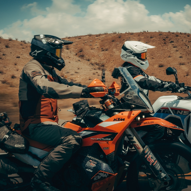 Geacă motocicletă Alpinestars Andes V4 Drystar maro deschis-portocaliu închis-negru