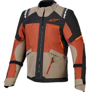 Geacă motocicletă Alpinestars Andes V4 Drystar maro deschis-portocaliu închis-negru
