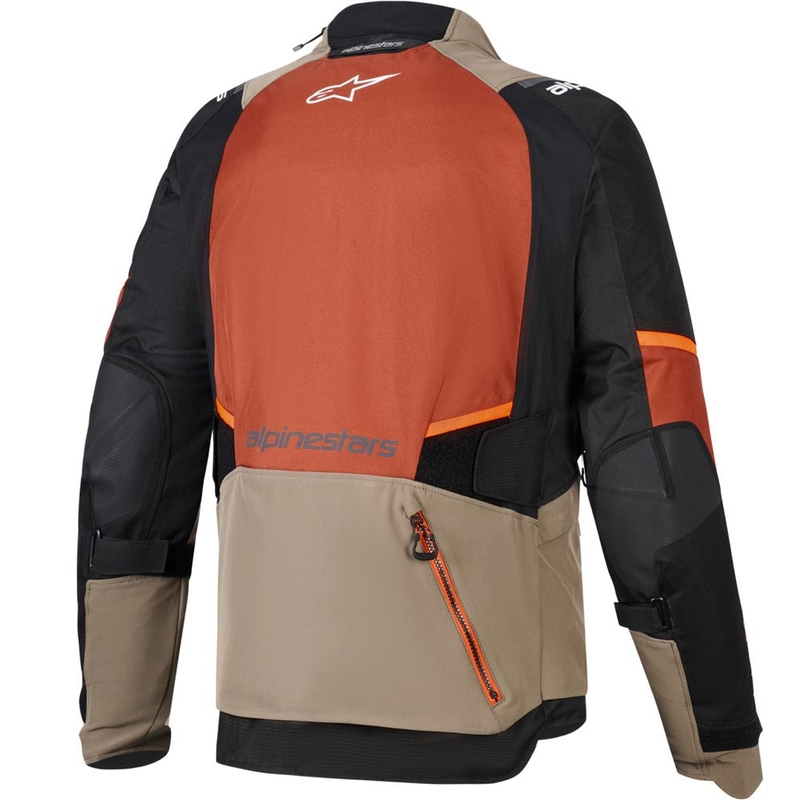 Geacă motocicletă Alpinestars Andes V4 Drystar maro deschis-portocaliu închis-negru