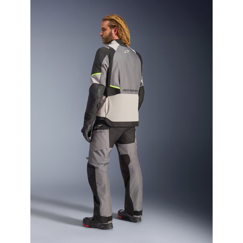 Jachetă Motocicletă Alpinestars Andes V4 Drystar Gri Închis-Gri Deschis-Negru-Galben Fluo