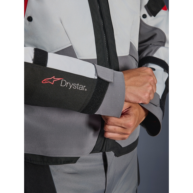 Jachetă Motocicletă Alpinestars Andes V4 Drystar Gri Închis-Gri Deschis-Negru-Roșu