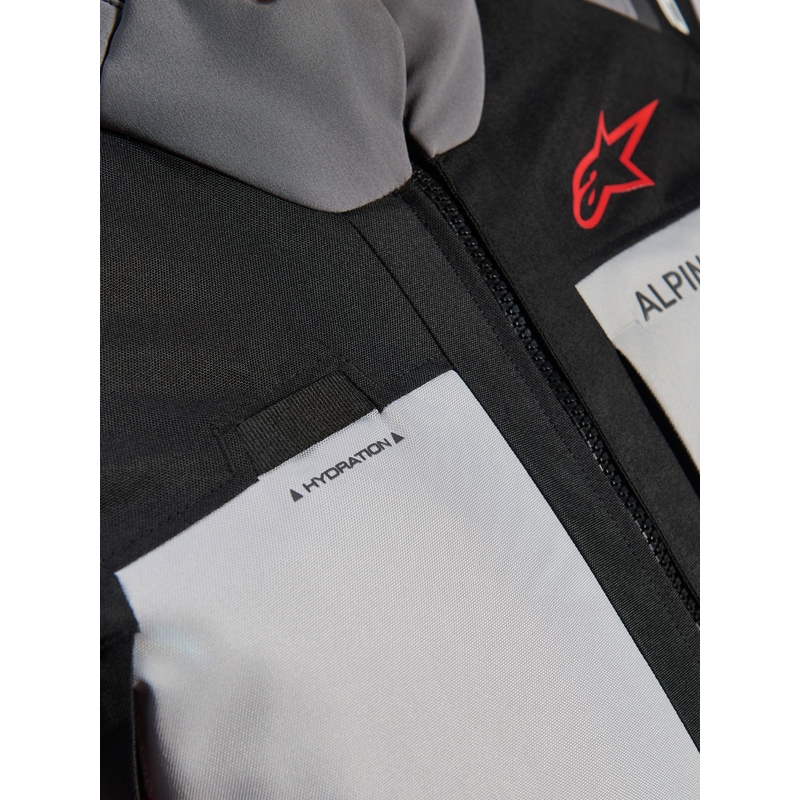 Jachetă Motocicletă Alpinestars Andes V4 Drystar Gri Închis-Gri Deschis-Negru-Roșu
